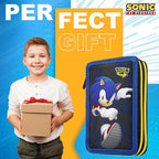 SONIC THE HEDGEHOG Pencil Case for Kids Stationery Set Pens Colored Pencils - Image 3