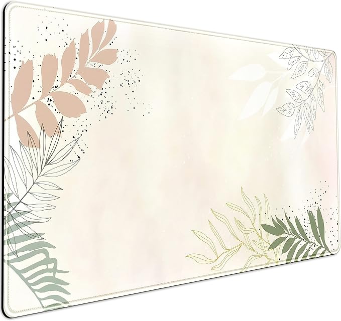Boho Mouse Pad - Pastel Abstract Desk Mat - Matcha Green - Aesthetic Office by LuckyCow