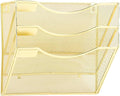 EASEPRES 3 Pocket Mesh Hanging Wall File Organizer, Wall Mounted Mail Paper by EASEPRES