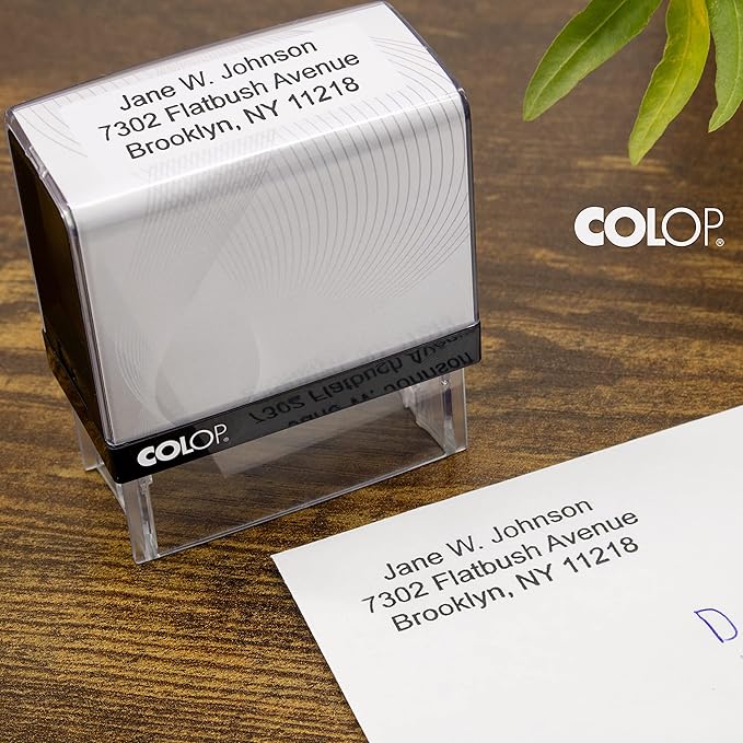 COLOP Medium Size Self Inking Custom Text Stamp - Image 3