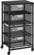 rolling cart with drawers, 4-drawer storage cart on, main product view