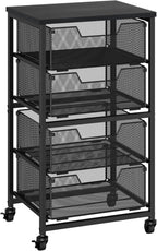 rolling cart with drawers, 4-drawer storage cart on, main product view
