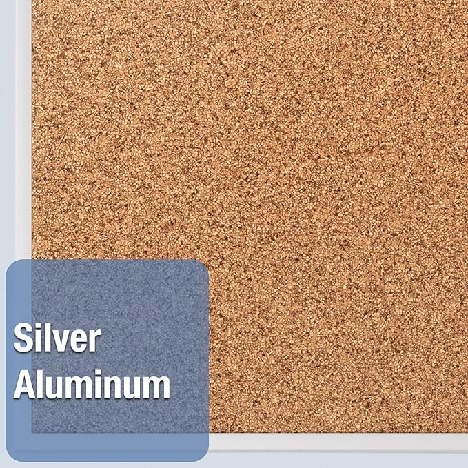 Quartet Standard Aluminum Frame Cork Bulletin Board, 60” x 36” - Image 7