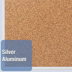 Quartet Standard Aluminum Frame Cork Bulletin Board, 60” x 36” - Image 7