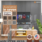 Avana Acoustic Wood Wall Panels – 94.4 x 12.6 Inch Gray Oak Acoustic Panels 2 - Image 7