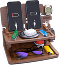 MED Wood Phone Docking Station – Nightstand Desk Organizer by MED