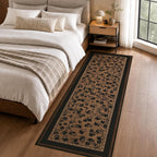 dweike easy jute non slip runner rug, 2x6, front angle view