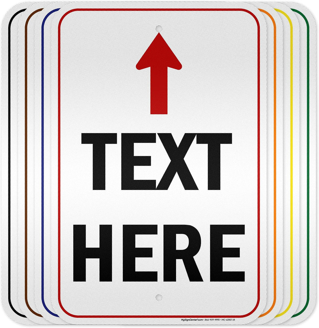 Custom Arrow, Custom Directional Sign, Up Arrow, 12x18 Inches, 3M EGP Reflective