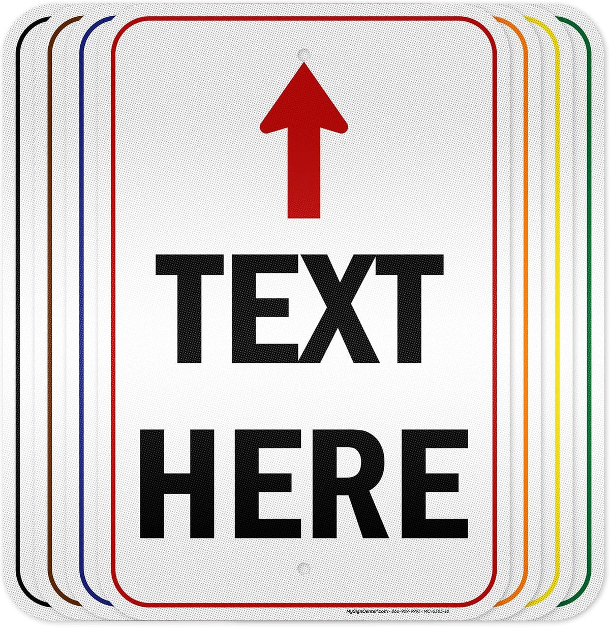 Custom Arrow, Custom Directional Sign, Up Arrow, 12x18 Inches, 3M EGP Reflective