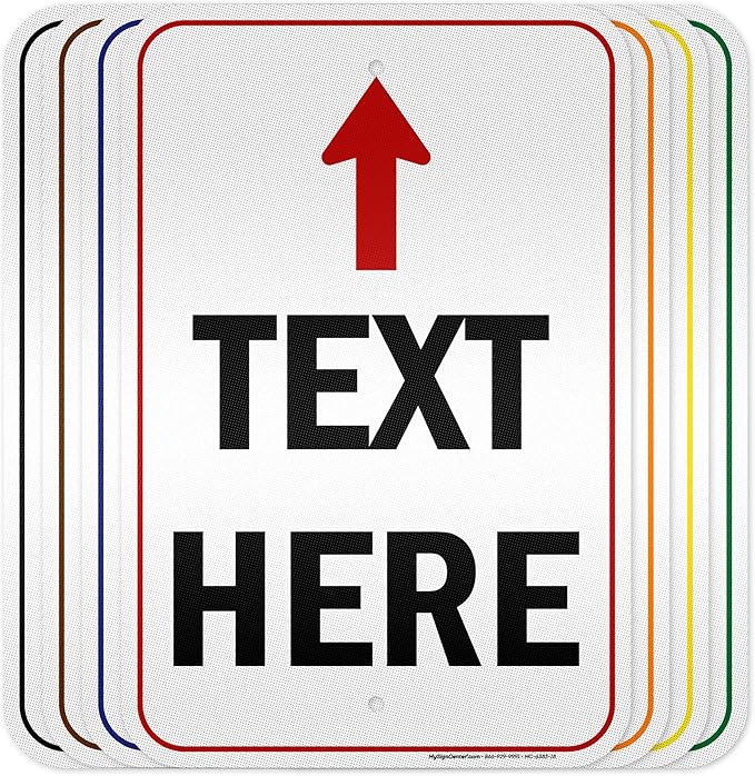 Custom Arrow, Custom Directional Sign, Up Arrow, 12x18 Inches, 3M EGP Reflective by MySignCenter