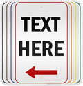 Custom Arrow, Custom Directional Sign, Left Arrow, 12x18 Inches, 3M EGP by MySignCenter