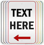 Custom Arrow, Custom Directional Sign, Left Arrow, 12x18 Inches, 3M EGP by MySignCenter