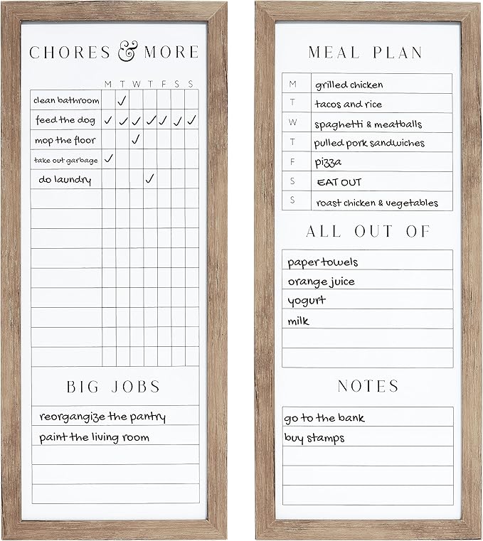 Sheffield Home Set of Two Family Planner Dry Erase Boards Featuring, Chore Chart by SheffieldHome