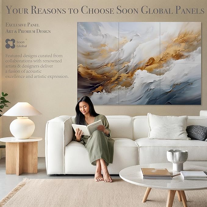 Soon Global Acoustical Wall Panels, 72 X 48 Inches Art Acoustic Panels - Image 6