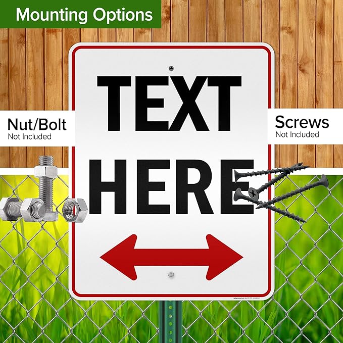 Custom Arrow, Custom Directional Sign, Two Way Arrow, 24x30 Inches, 3M EGP - Image 5