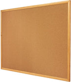 Quartet Cork Board, Bulletin Board, Oak Finish Frame - Image 8