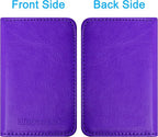 Wisdompro Business Card Holder, 2-Sided PU Leather Folio Name Card Holder - Image 6