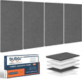 BUBOS 4 PCS Acoustic Panels, 23.6''x11.8'' Fabric Soundproof Wall Panels by BUBOS