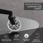 Office Chair Mat for Carpet, 36 Inch Round Chair Mat PVC Clear Chair Mat Easy Clean with Non-Slip Studded for Home Office Chair | Computer Desk Chair Mat, Rolling Carpet Chair Mats with Non-Slip Studded, Carpet Protector for Home Office Low Pile Carpet