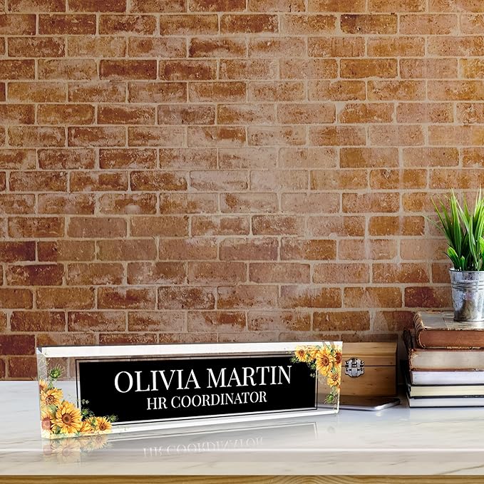 Signs ByLITA Floral Pattern Customized Nameplate | Harvest Sun Personalized - Image 2