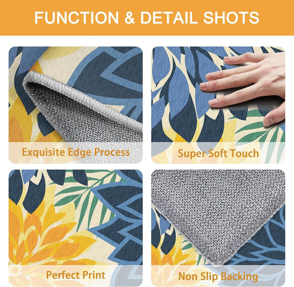outdoor rug waterproof, washable patio runner rug for, side view