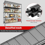 REIBII 45.8''W Steel Wire Shelving Unit, 5 Tier Adjustable Metal Storage Shelves - Image 7
