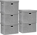 TYEERS Large Storage Bins with Lids, Collapsible, Fabric Storage Boxes by StorageOrganization