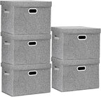 TYEERS Large Storage Bins with Lids, Collapsible, Fabric Storage Boxes by StorageOrganization