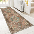 GENIMO 2'6"x8 Runner Rugs for Hallway, Machine Washable Non Slip Vintage Rugs by GENIMO