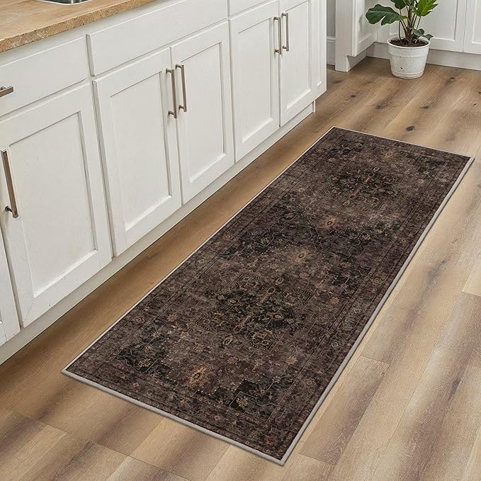 GENIMO 2x5 Runner Rugs for Hallway, Machine Washable Non Slip Vintage Rugs by GENIMO