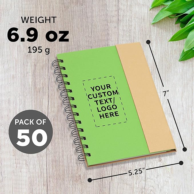 DISCOUNT PROMOS Custom Eco Friendly Spiral Notebooks - Image 5