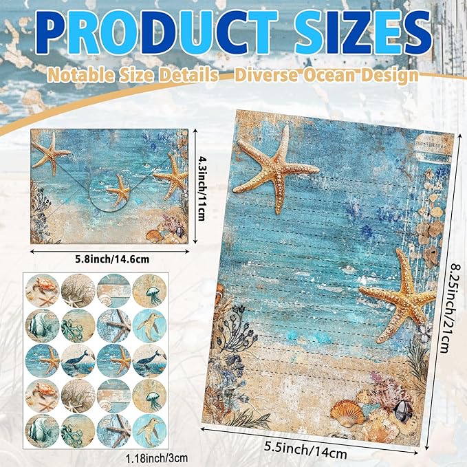 TaoBary 160 Pcs Stationery Paper Set 50 Double Sided Stationery Papers - Image 4
