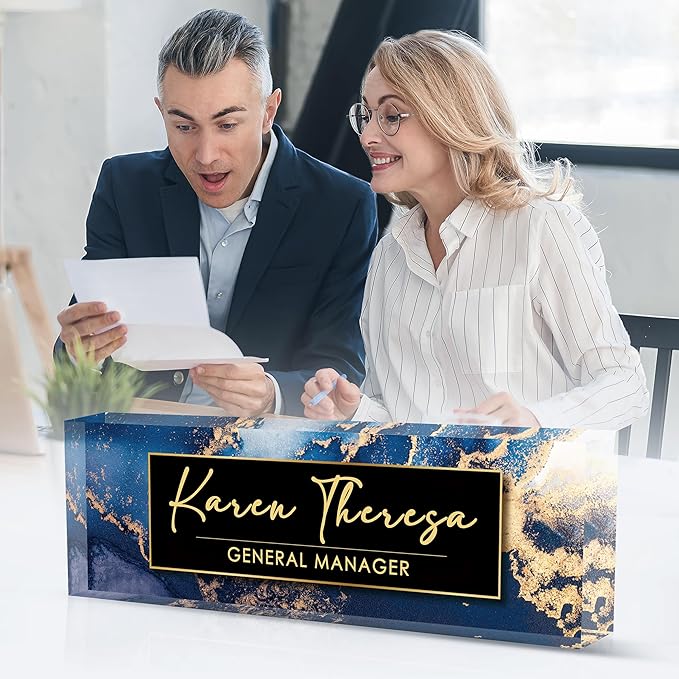 Custom Office Name Plate for Desk, Personalized Gifts for Men, Appreciation - Image 5
