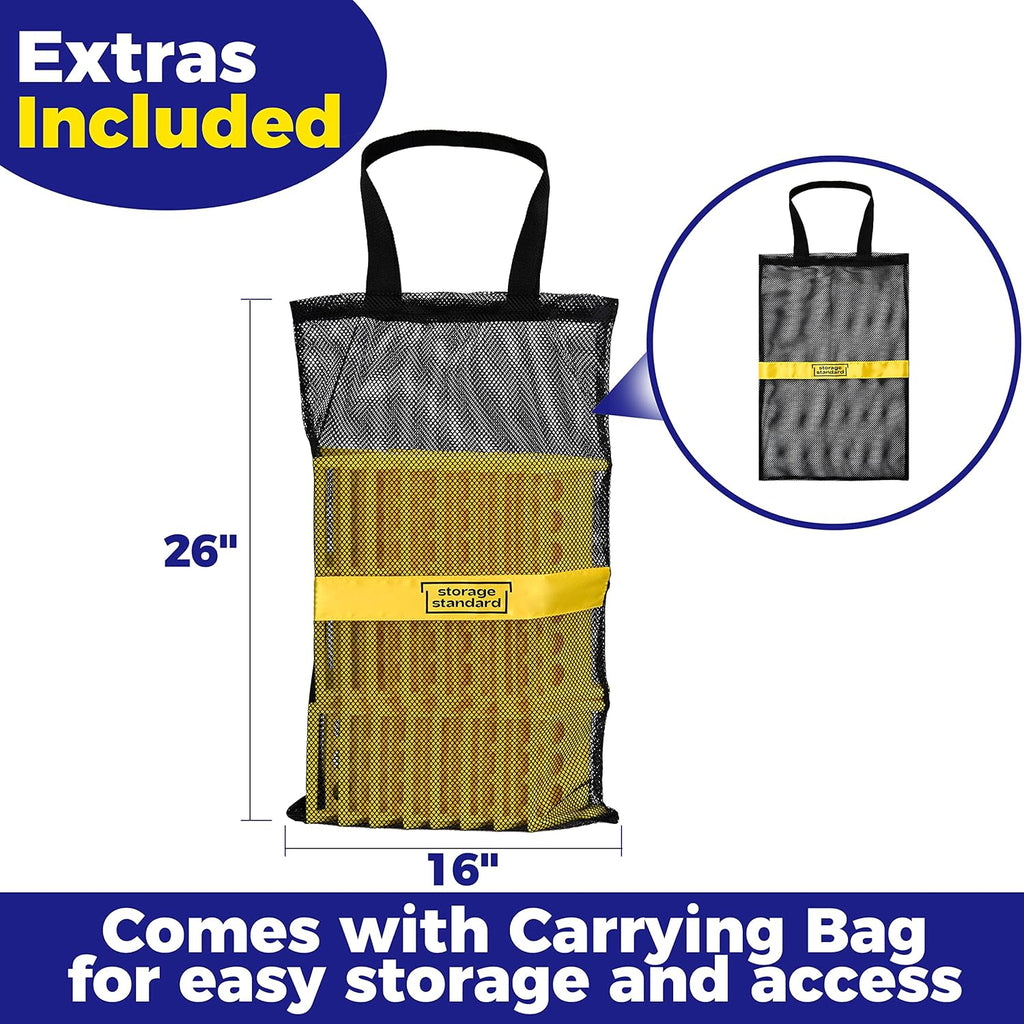 24 Pack Edge Corner Protector With Carrying Case for Flatbed Cargo Load Truck Shipping - 4'' x 6'' Winch Ratchet Straps Plastic Protectors Yellow