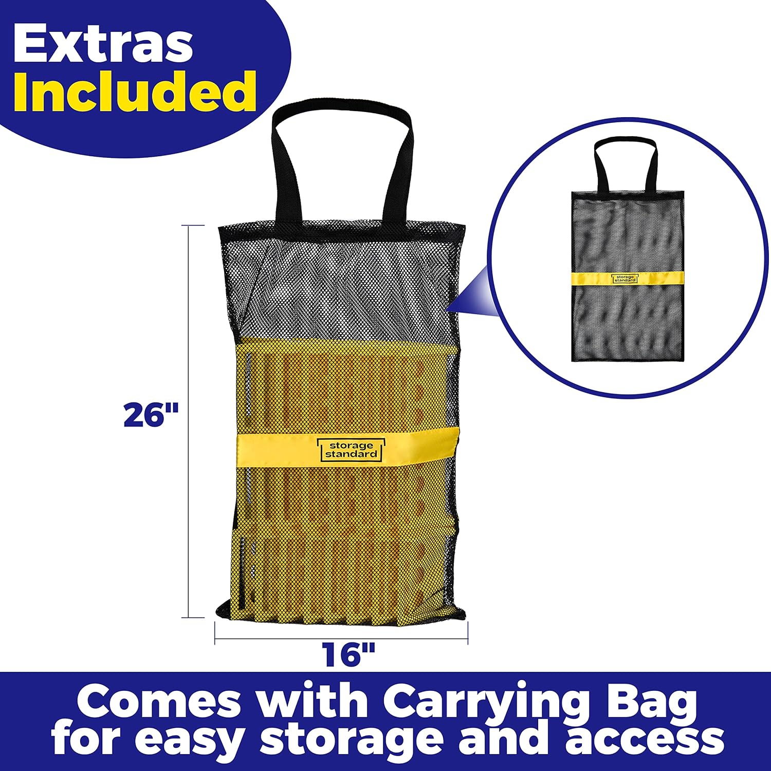 24 Pack Edge Corner Protector With Carrying Case for Flatbed Cargo Load Truck Shipping - 4'' x 6'' Winch Ratchet Straps Plastic Protectors Yellow