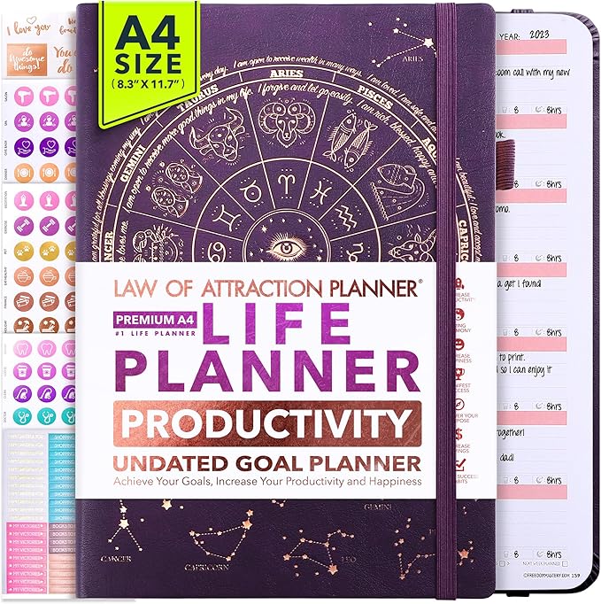 Life Planner - Undated Weekly & Monthly Planner, 12-Month Journey to Increase by FreedomMastery