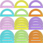 EBOOT 24 Pack Plastic Protractors Math Protractor 180 Degrees 6 Inch - Image 8