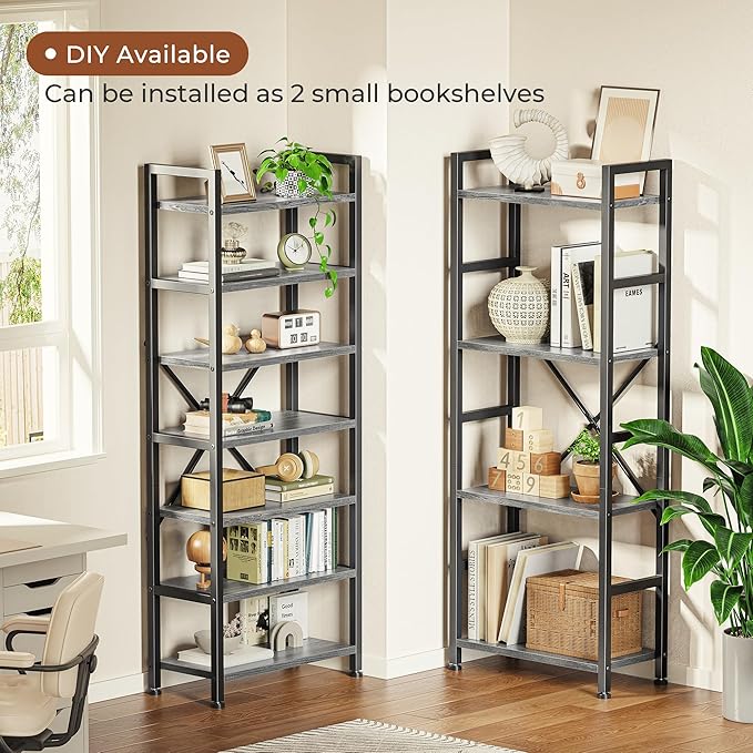 SUPERJARE Triple 4 Tier Bookshelf, Bookcase - Image 5