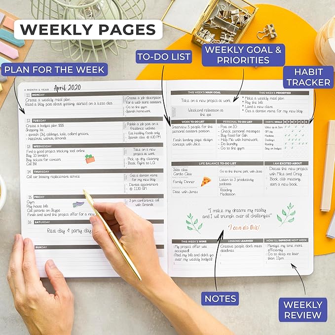 Clever Fox Planner PRO – Weekly & Monthly Life Planner to Increase Productivity - Image 3