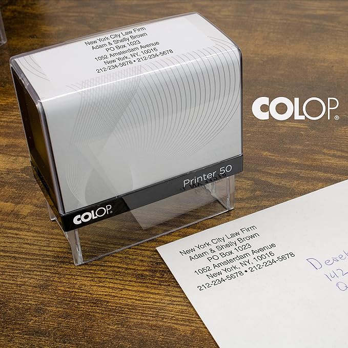COLOP Extra Large Size Self Inking Custom Text Stamp - Image 3