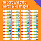 CVCC & CCVC Flip Charts, 40 Words Builder Phonic Games Freestanding Flip Chart - Image 3