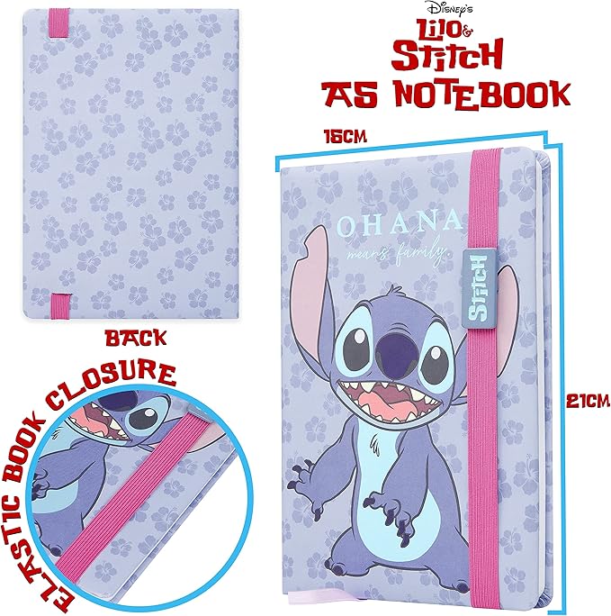 Disney Stitch Stationery Supplies Set Notebook Pencil Case & Ballpoint Pens or - Image 5