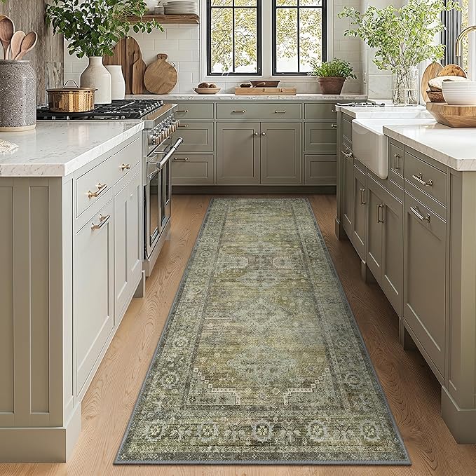 GENIMO Runner Rug 2x8 Non Slip Machine Washable Vintage Hallway Runner Rugs - Image 3