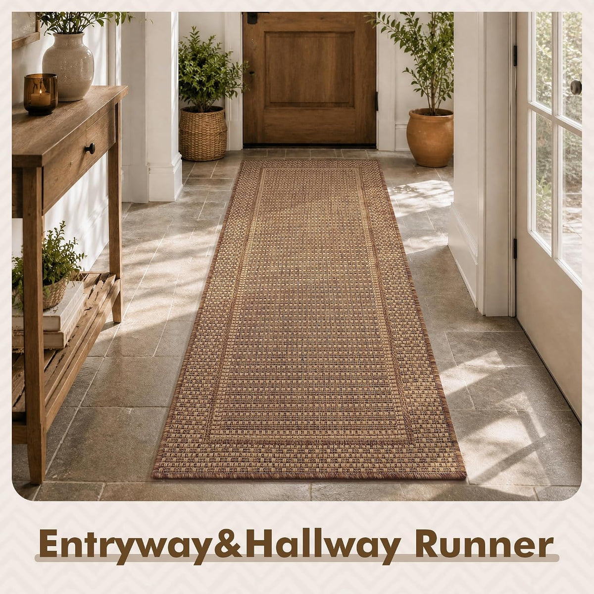 montvoo-2x6 ft indoor outdoor runner rugs for entryway, side view