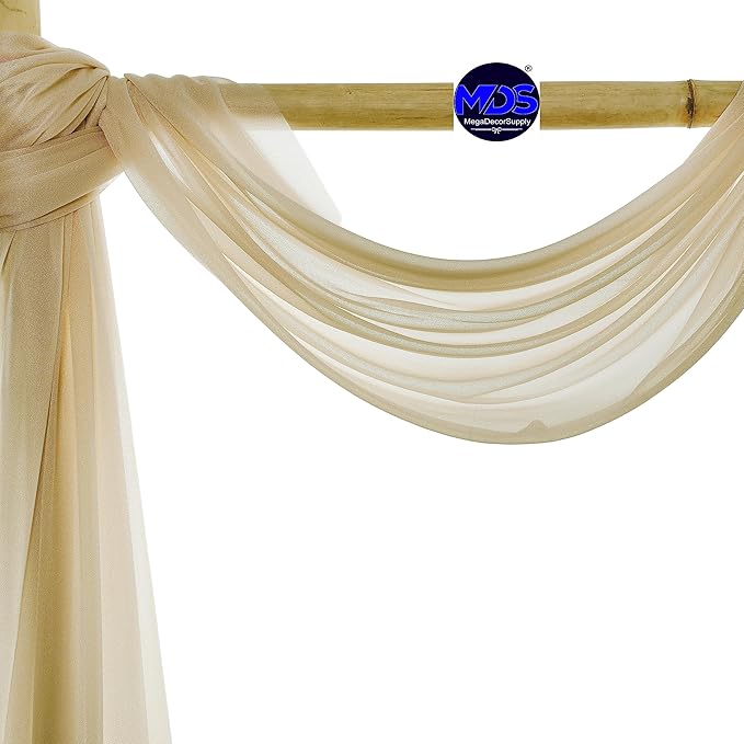 MDS Halloween Chiffon Draping Fabric - 2 Panel, 30" Wide x 50ft Long - S...