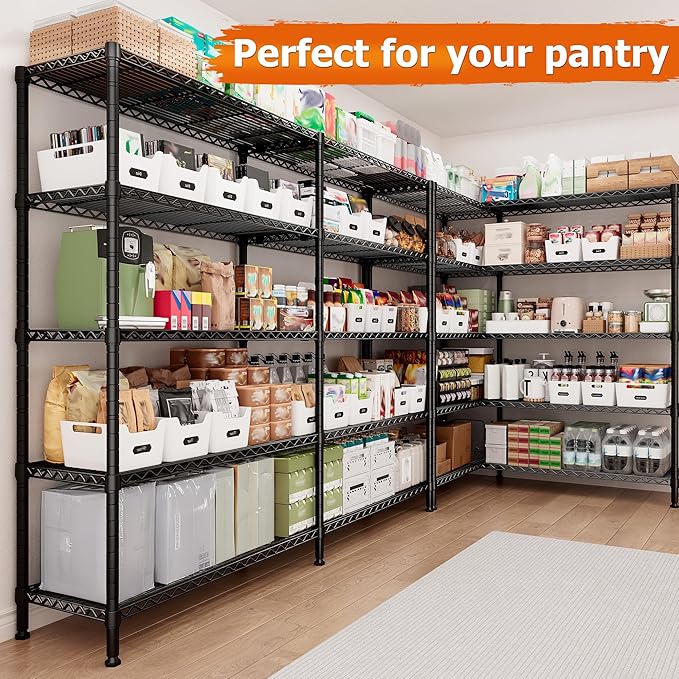 REIBII 1600LBS Storage Shelves 69.8''W Metal Shelving 5 Tier Wire Shelving Unit - Image 5