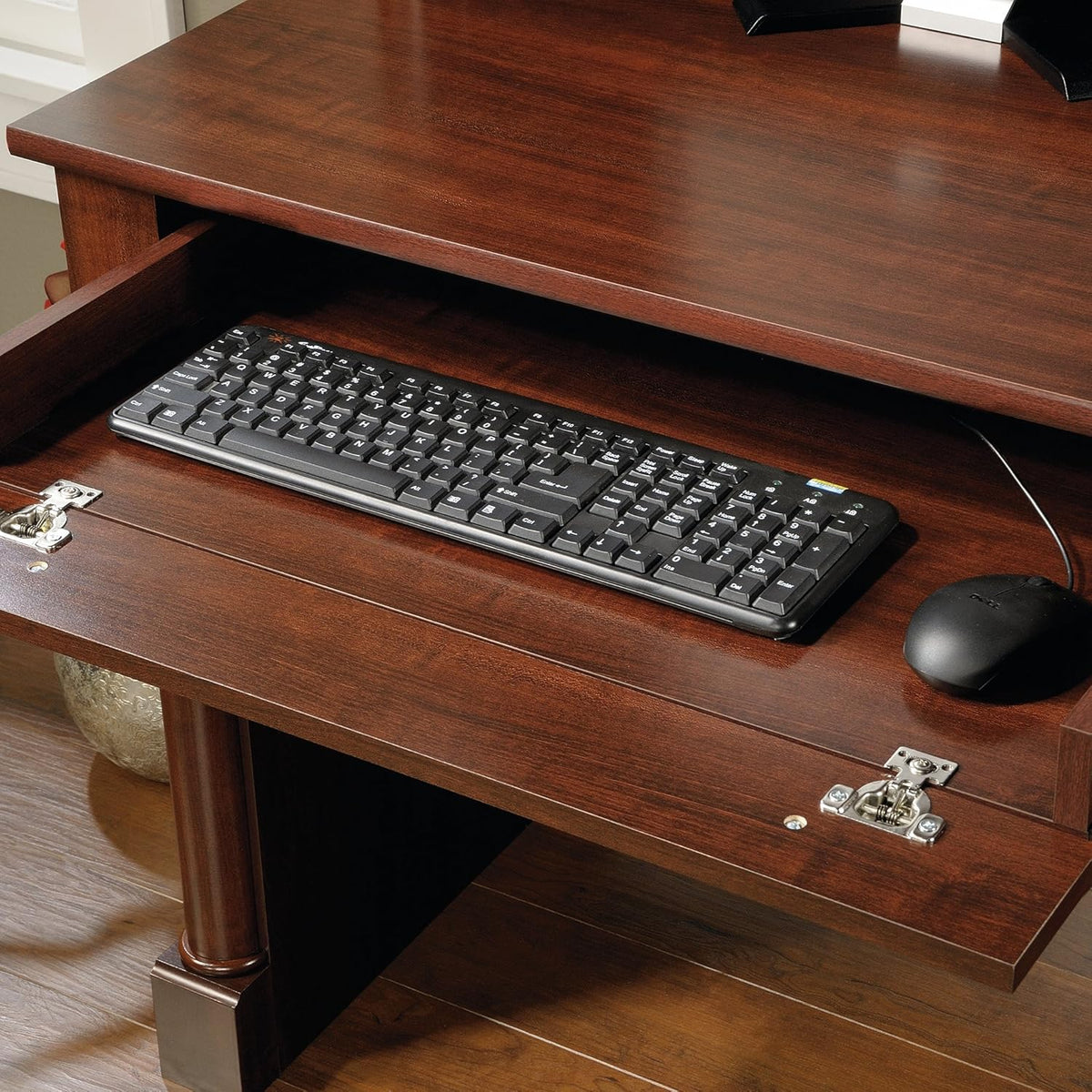 Sauder Palladia Computer Desk with Hutch, Large Storage and File Drawer, Home...