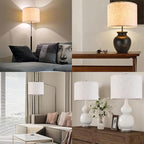 Set of 2 Drum Lampshades for Table, Floor & Bedside Lamps - Image 7