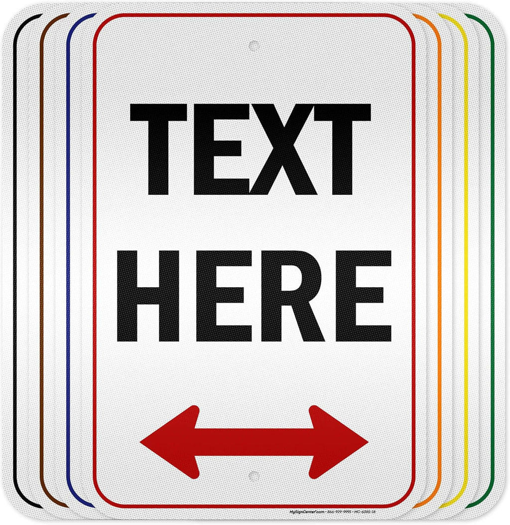 Custom Arrow, Custom Directional Sign, Two Way Arrow, 12x18 Inches, 3M EGP