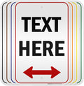 Custom Arrow, Custom Directional Sign, Two Way Arrow, 12x18 Inches, 3M EGP